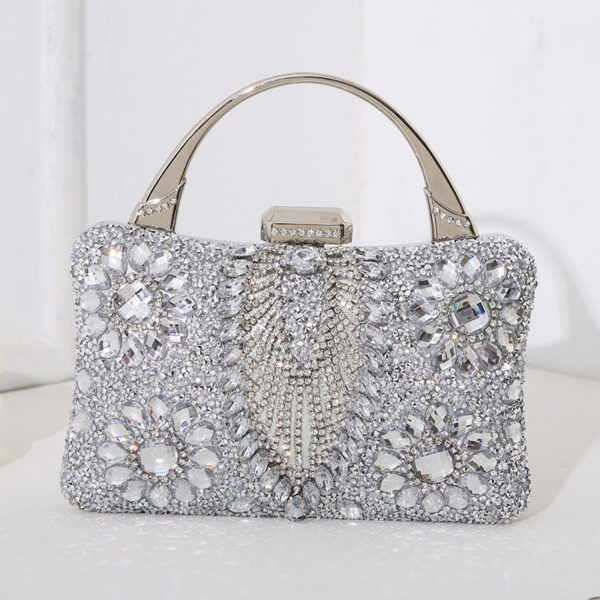 New Metal Handheld Handmade Diamond Inlaid Dinner Bag - Image 9