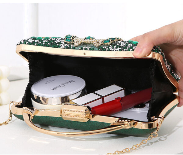 New Metal Handheld Handmade Diamond Inlaid Dinner Bag - Image 3