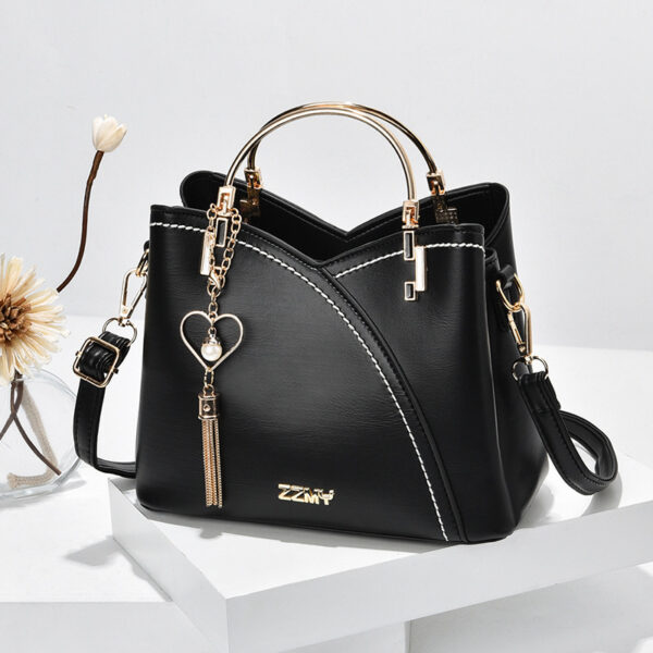 Color Block Handbag Love Tassel Decor Crossbody Bags For Women - Image 2