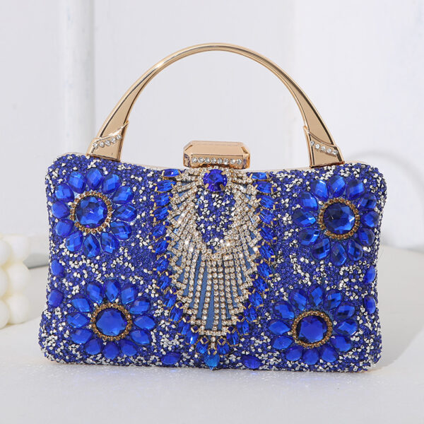New Metal Handheld Handmade Diamond Inlaid Dinner Bag - Image 7