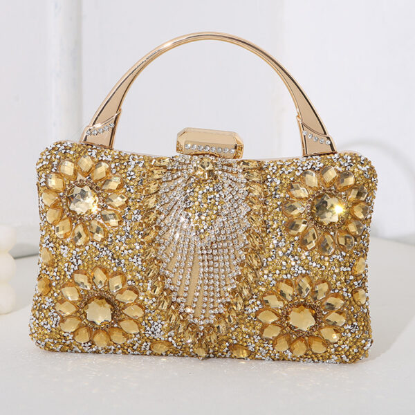 New Metal Handheld Handmade Diamond Inlaid Dinner Bag - Image 8