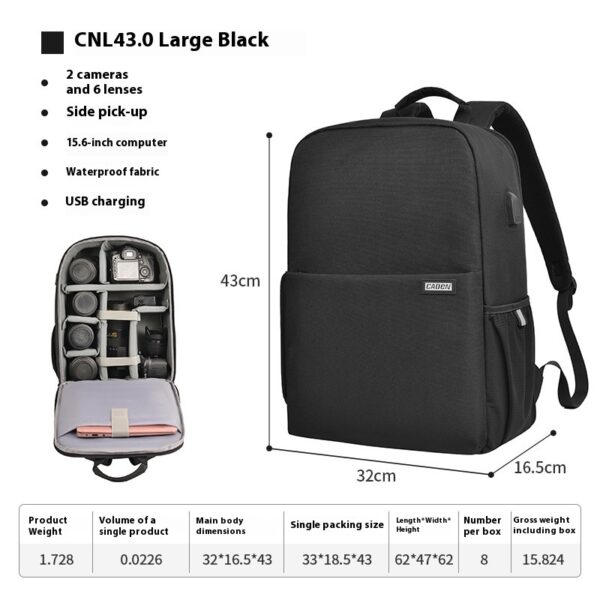 Hong Kong SLR Photography Backpack Camera Bag - Image 4